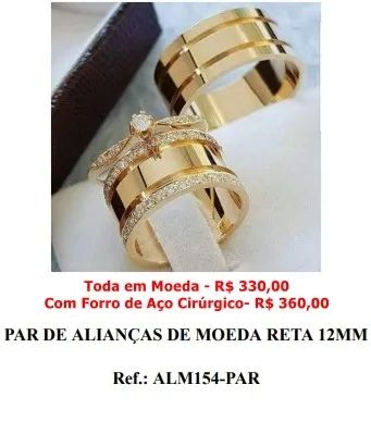 Aliancas de moedas personalizadas e Aliancas de prata - Foto 4