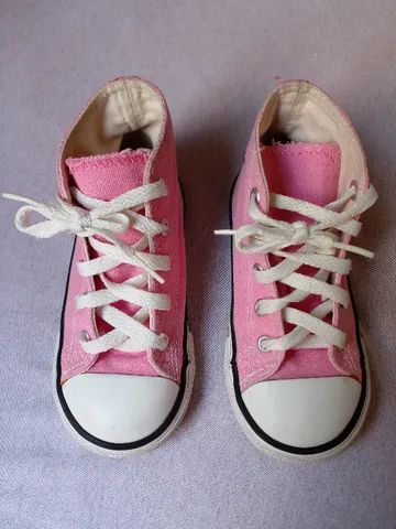 T nis All Star rosa converse original usado tamanho 23 idade