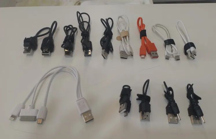 Lote de cabo USB, Mini USB, Lightning, Carregamento, Dados