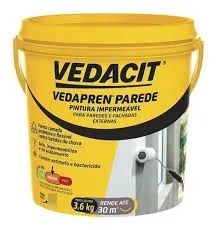 Tinta Vedacit Vedapren parede branco 3,6 litros