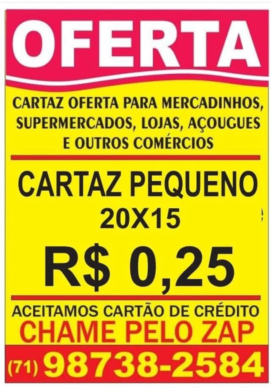 CARTAZ OFERTA AMARELO - Foto 5