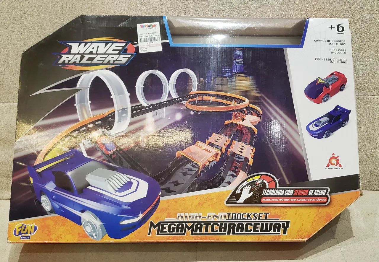 Wave Racers Megamatch Raceway tipo Autorama 