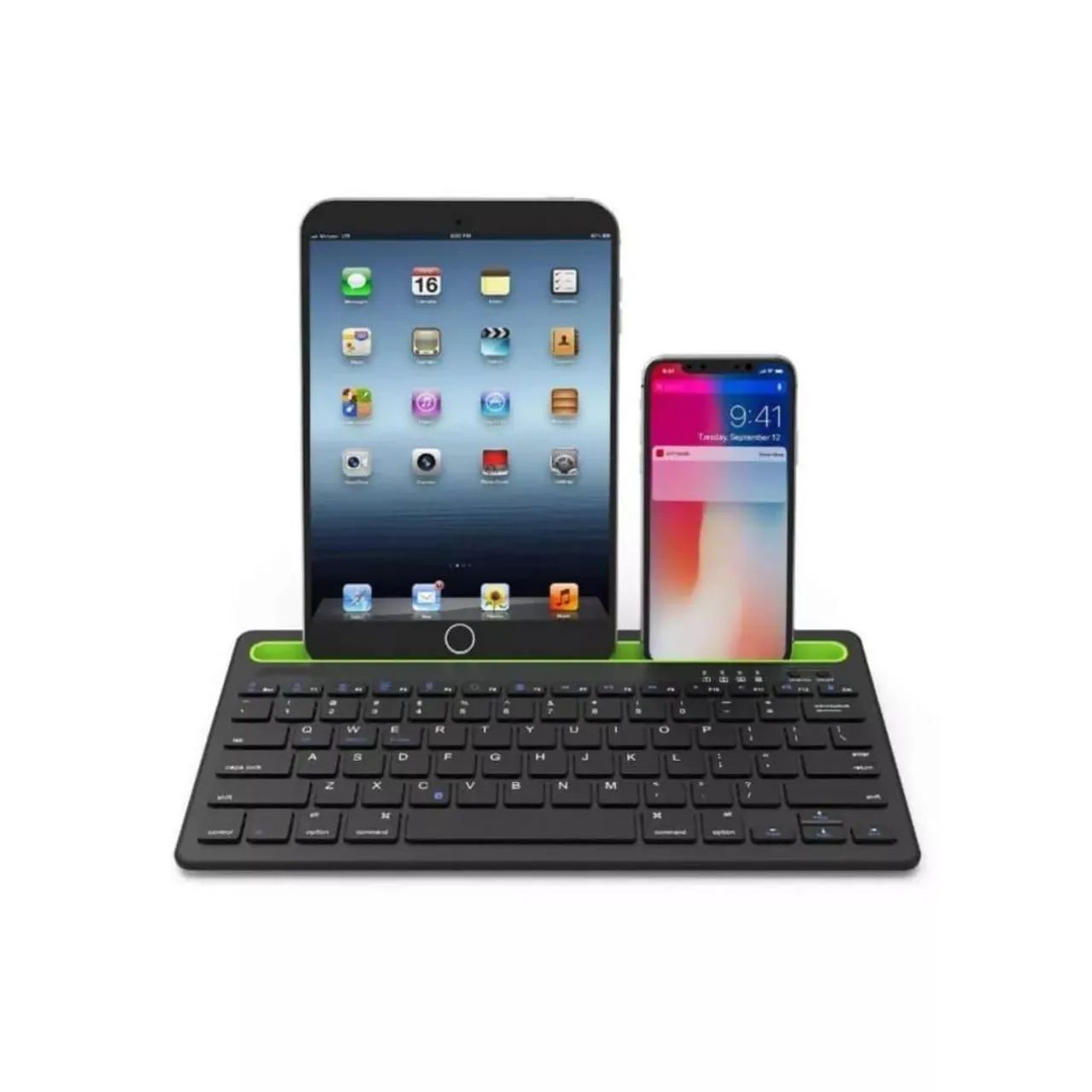 Teclado Bluetooth recarregável multifuncional Android Ios e windows