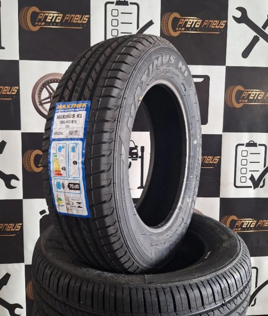 Pneu 185/65 Aro 15 Maxtrek Prisma Onix Corolla Civic Sandero