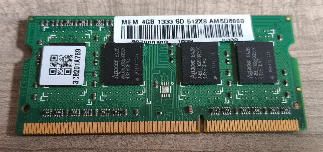 Memória RAM DDR3 4GB 1333MHz Notebook