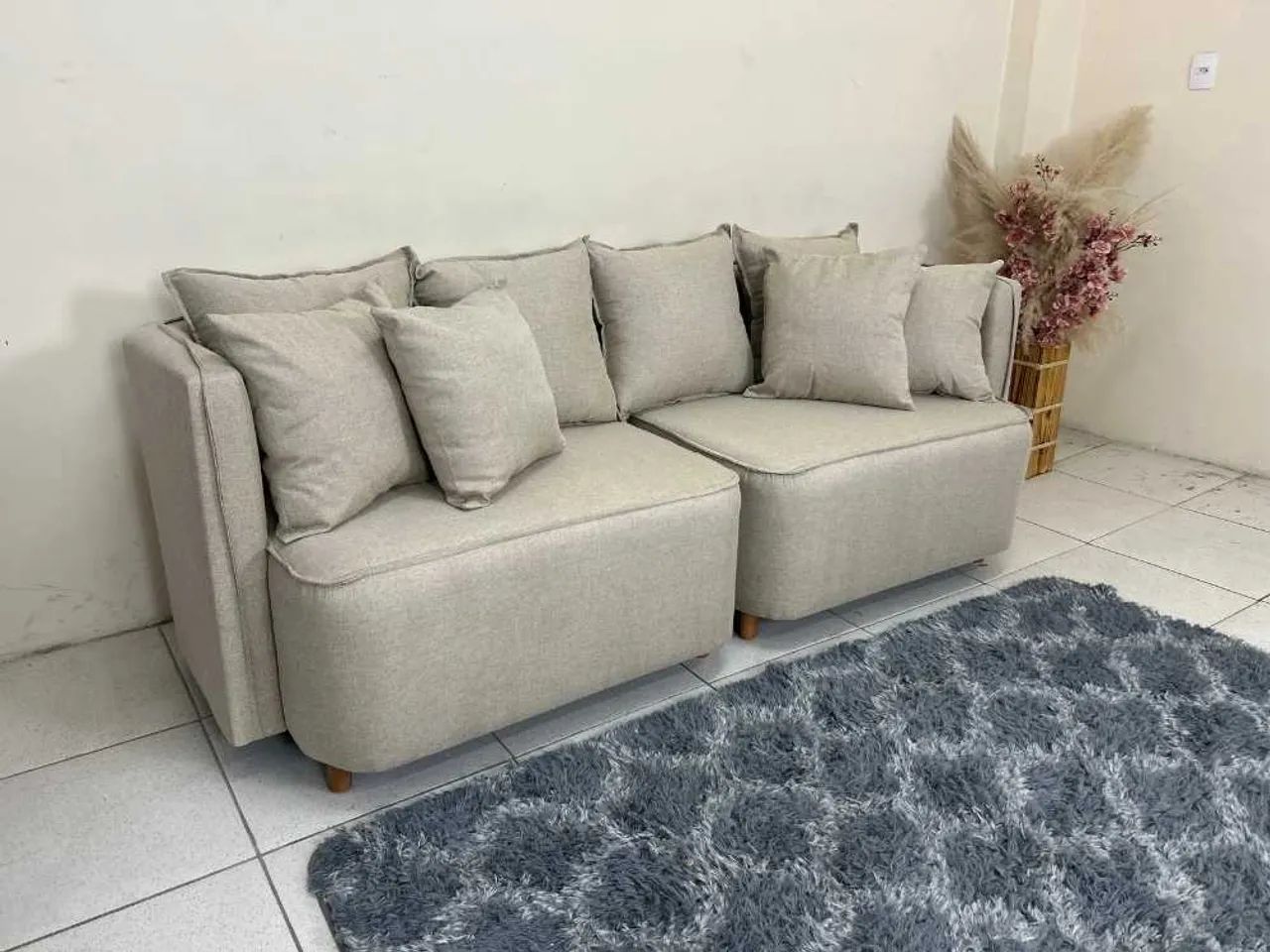 Sofá Orgânico Opel 2.00m - Linho - Entrega Rápida - Foto 2