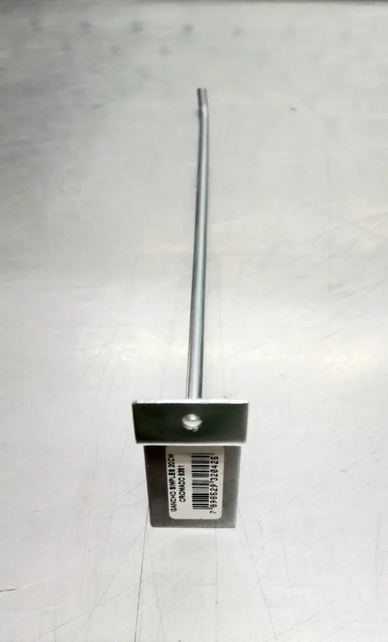 50 Ganchos 20cm Parede Canaletada NOVO - Foto 2
