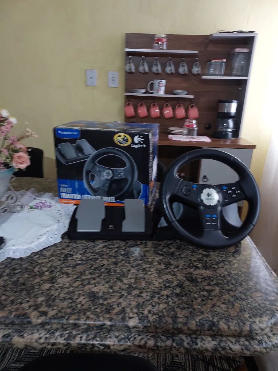 Playstation 2 completo com volante Logitech - Foto 5