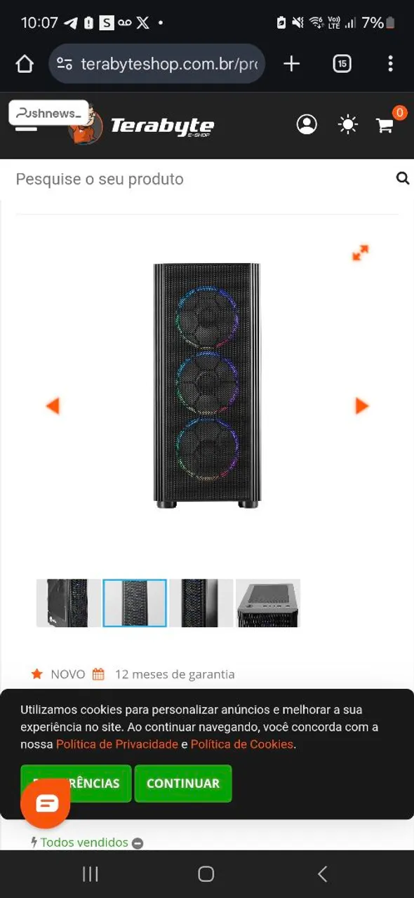 Ventoinhas fans rgb