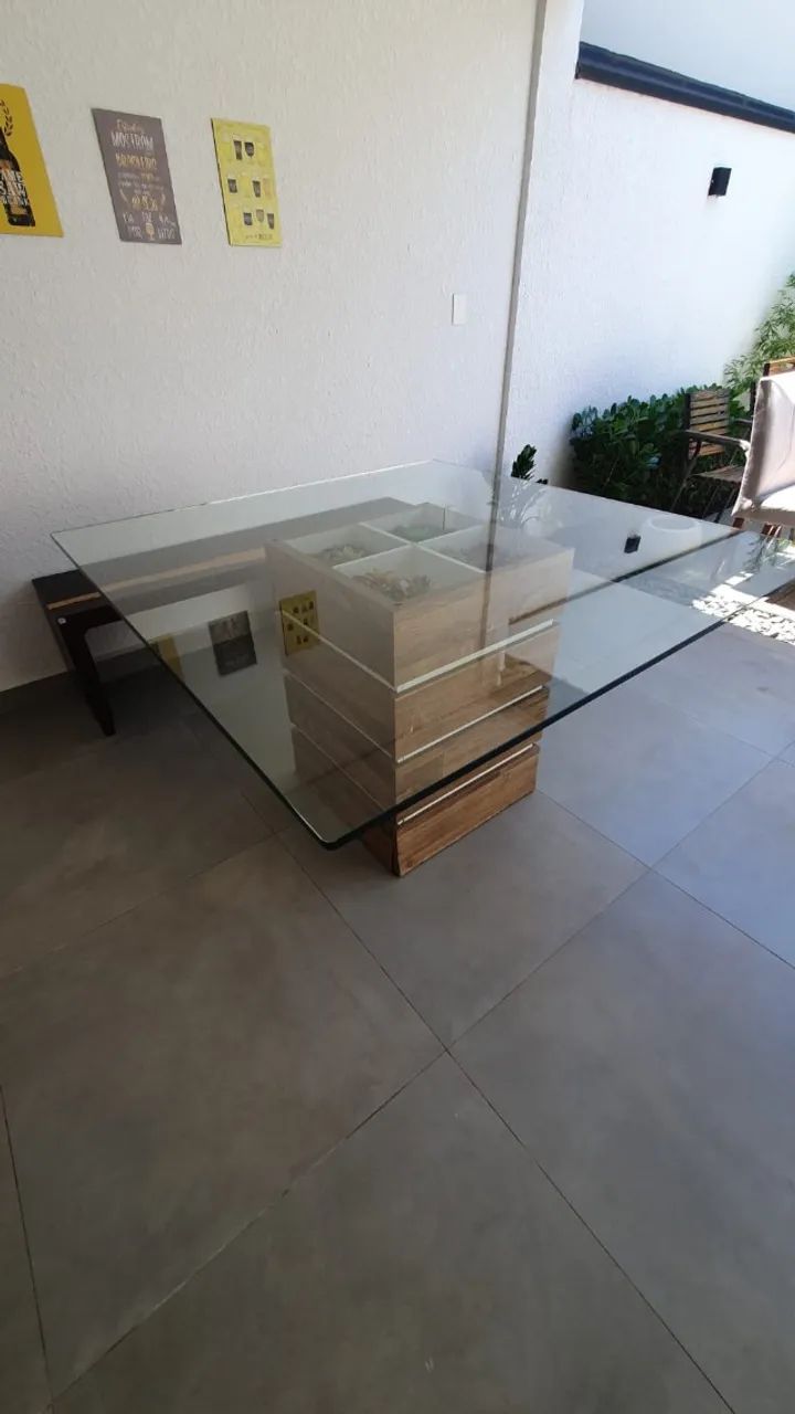 Mesa de jantar vidro 1,35x1,35  - Foto 2