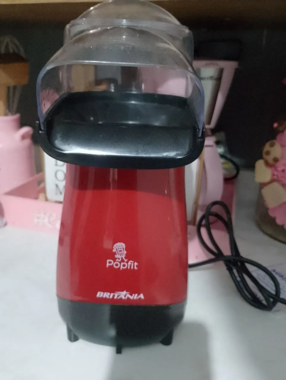 Pipoqueira Elétrica Popfit Britânia - Vermelha