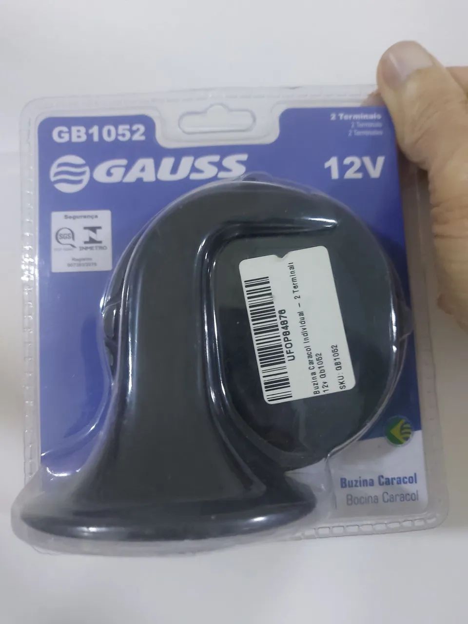 Buzina Caracol Gauss 12v Peças Para Carros Vans E Utilitários
