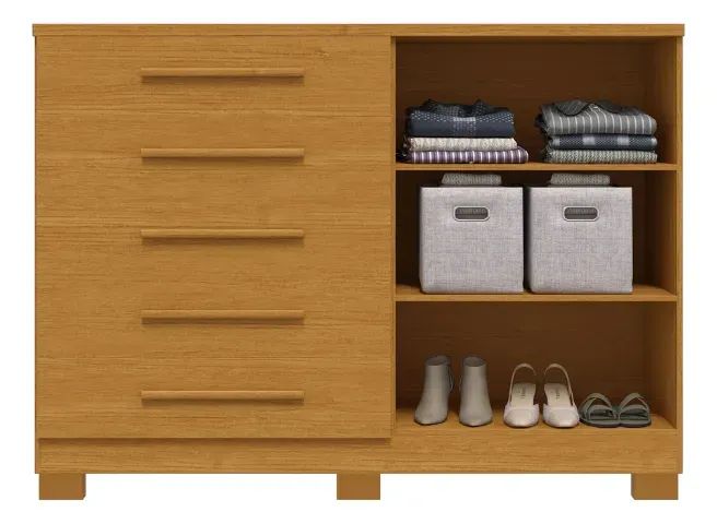 Cômoda Com Sapateira 100% MDF Bella - Foto 4