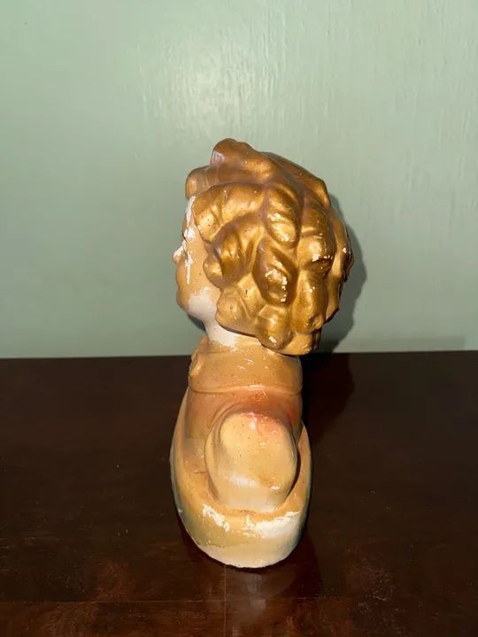 Busto Estatua Shirley Temple. 1940. Antigo. Vintage retro colecionadoes - Foto 3