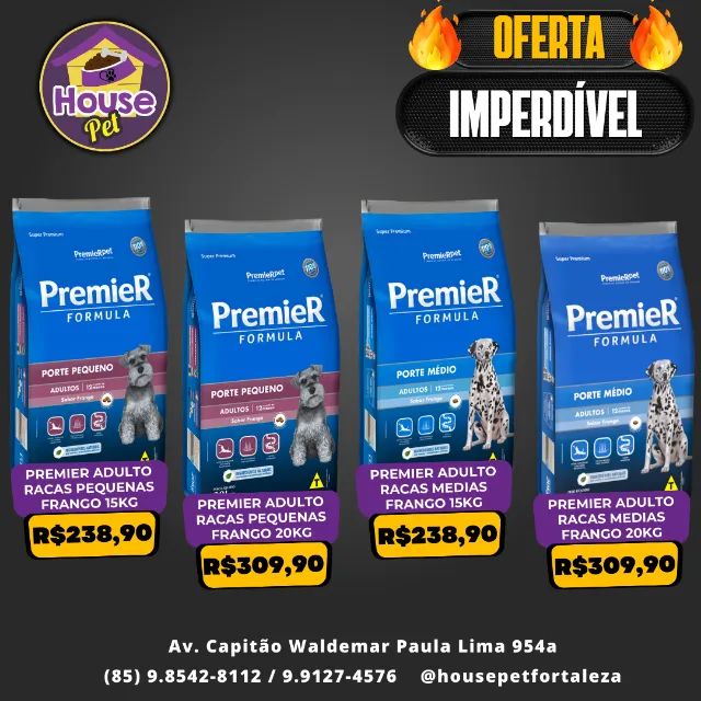 Premier Formula Adultos Racas Pequenas e Adultos Racas Medias