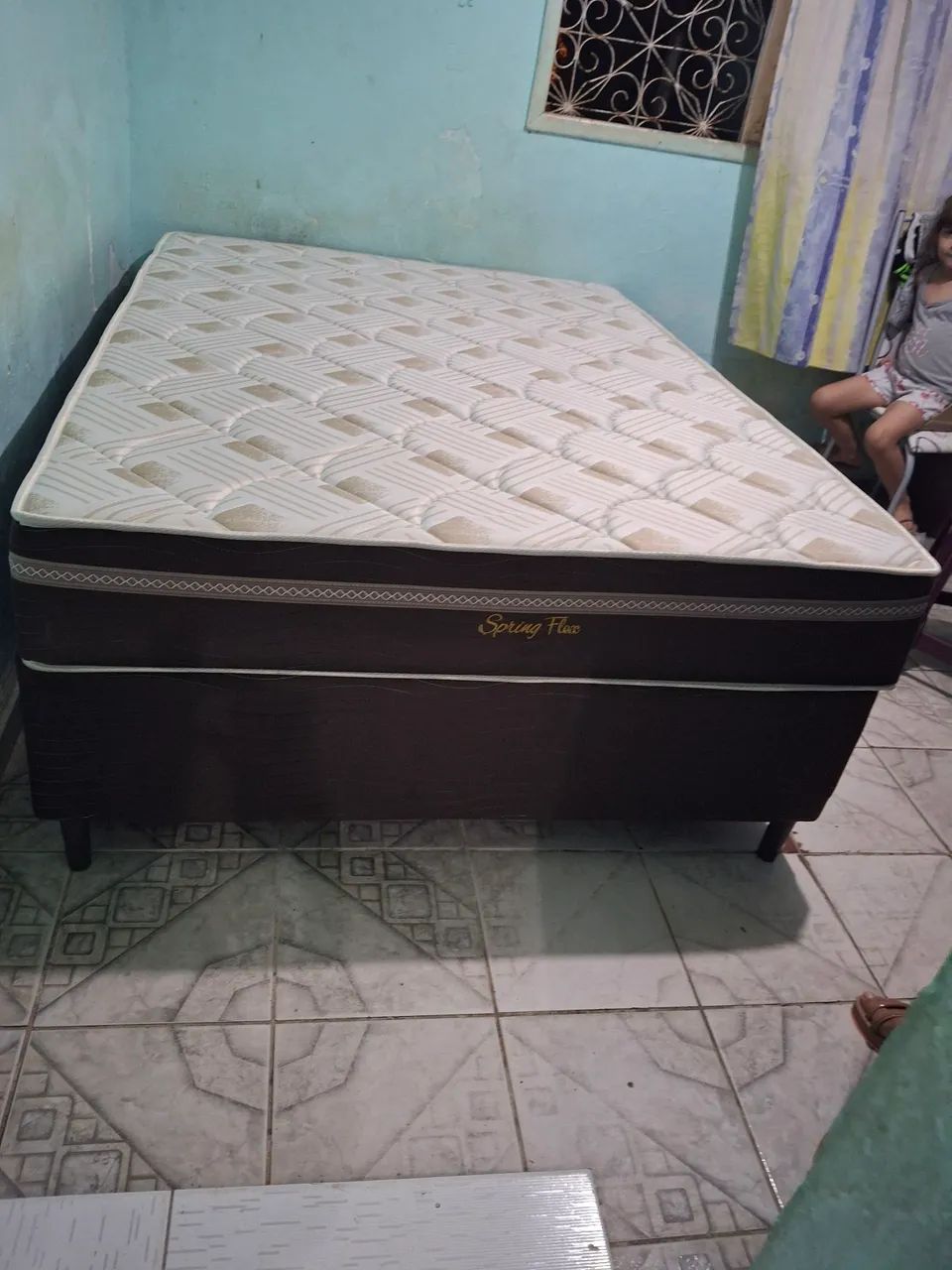 Cama Box Spring Flex molas ensacadas espuma selada tecido em malha fria super confortável 
