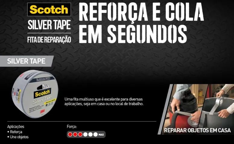 3x Silver Tape 3M - 45mm x 25M - Foto 3