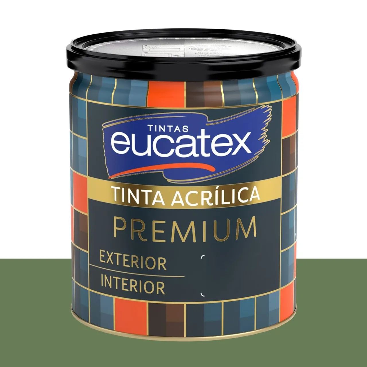 Tinta Acrílica Acetinada Eucatex Espinafre 800 ml