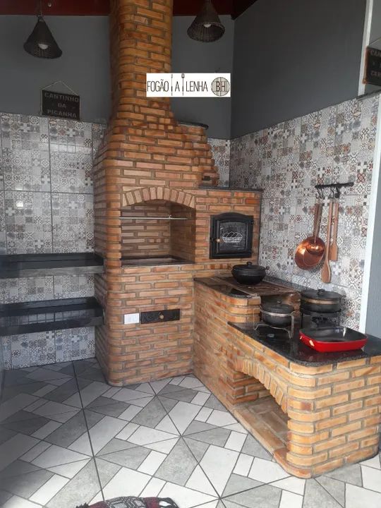 Fogão a Lenha e Churrasqueira de Tijolinho - Foto 4