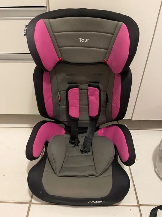 Cadeirinha cosco tour rosa e cinza parcelo em até 12x c/ juros  - Foto 4
