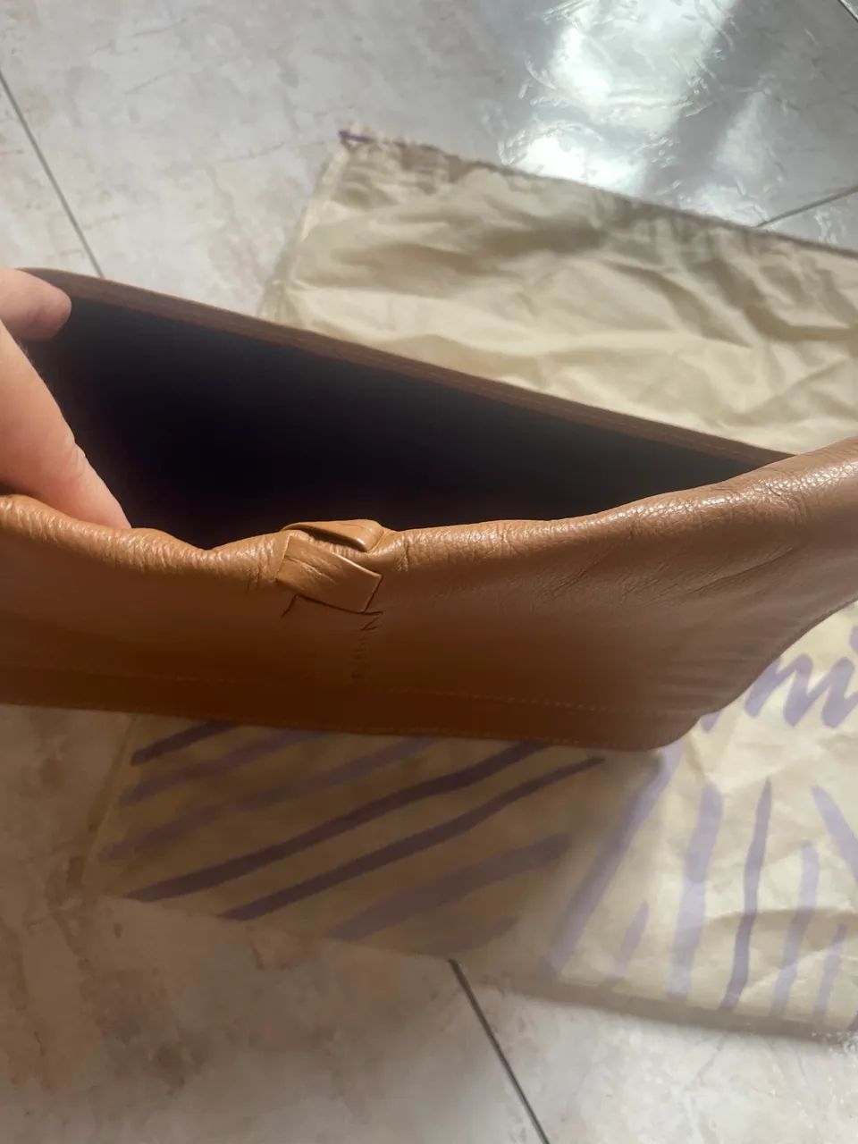 Bolsa carteira VIA MIA couro  - Foto 4