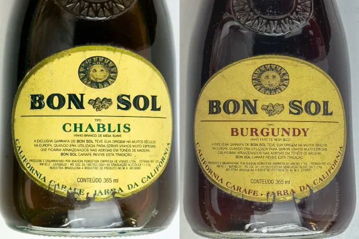 Vinho Bon Sol - anos 80 - Kit com 2 garrafas lacradas - Foto 2