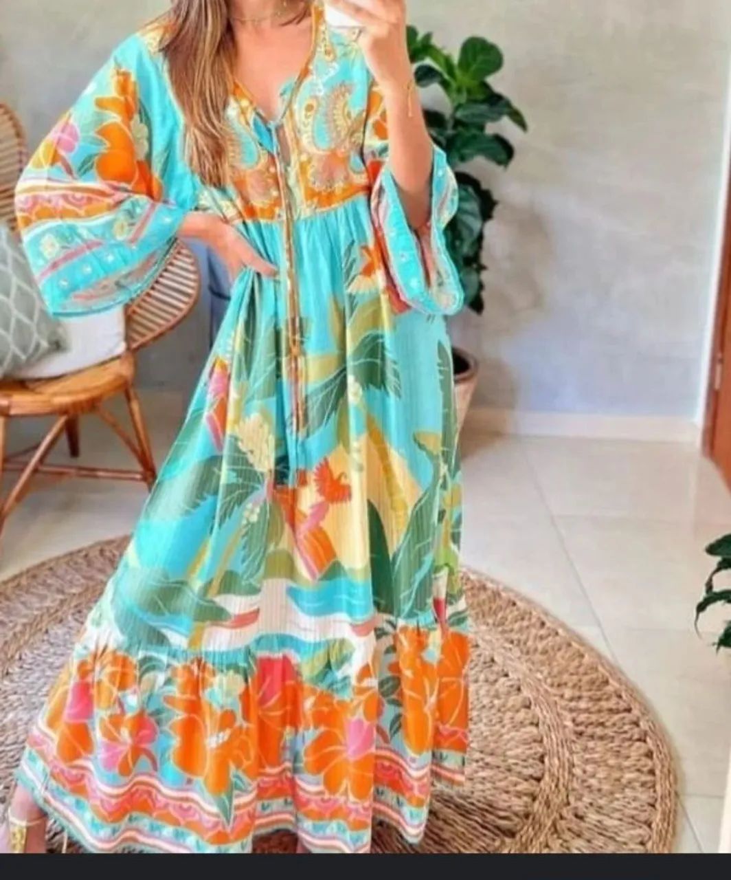 Vestido farm com lurex