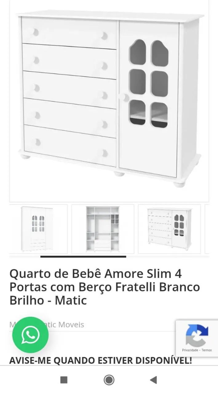 Guarda roupas e cômoda infantil Matic - Foto 3