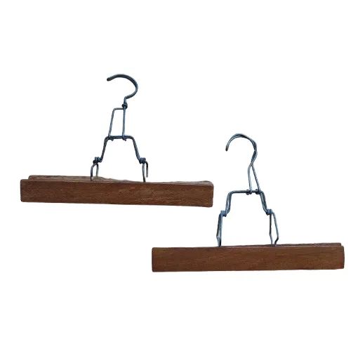 cabides 25cm madeira antigo vintage fechamento pressão saia calça (usado)