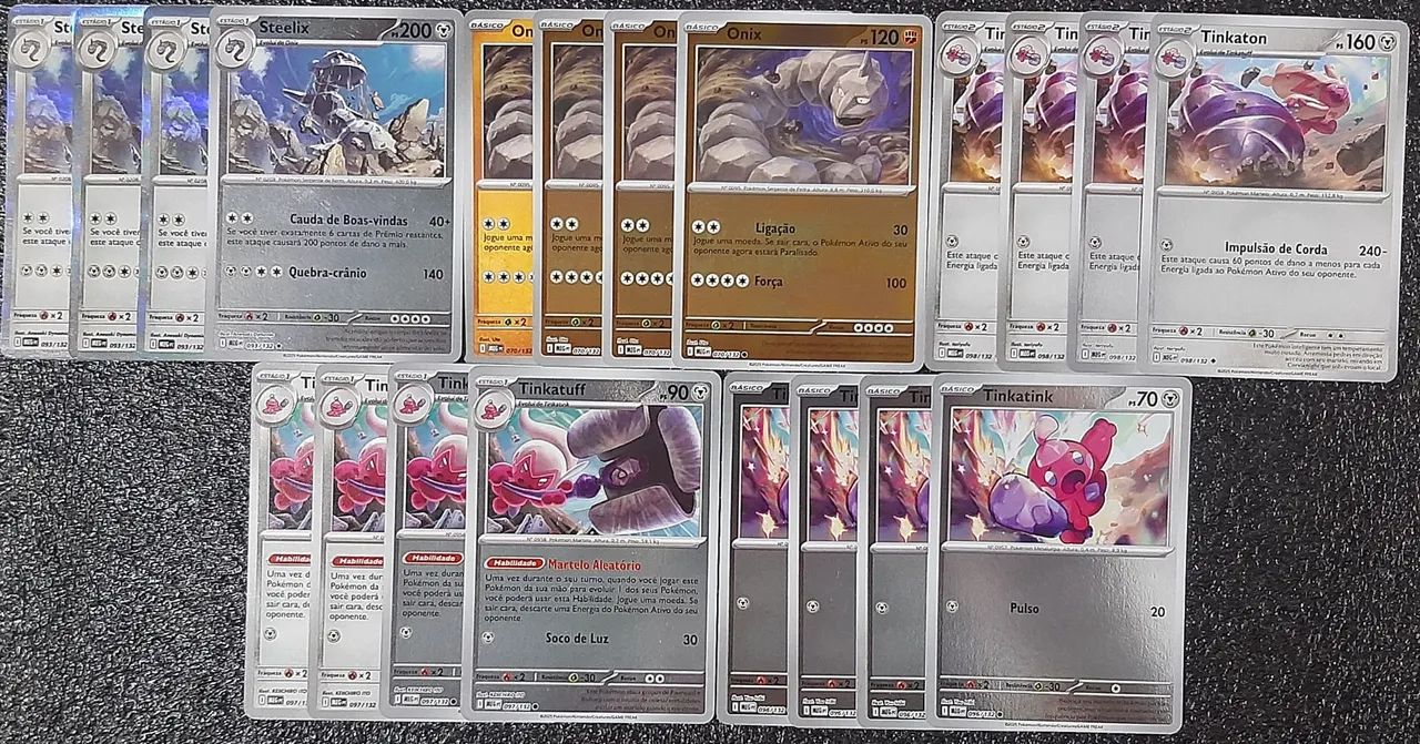 Deck steelix cartas originais de pokémon