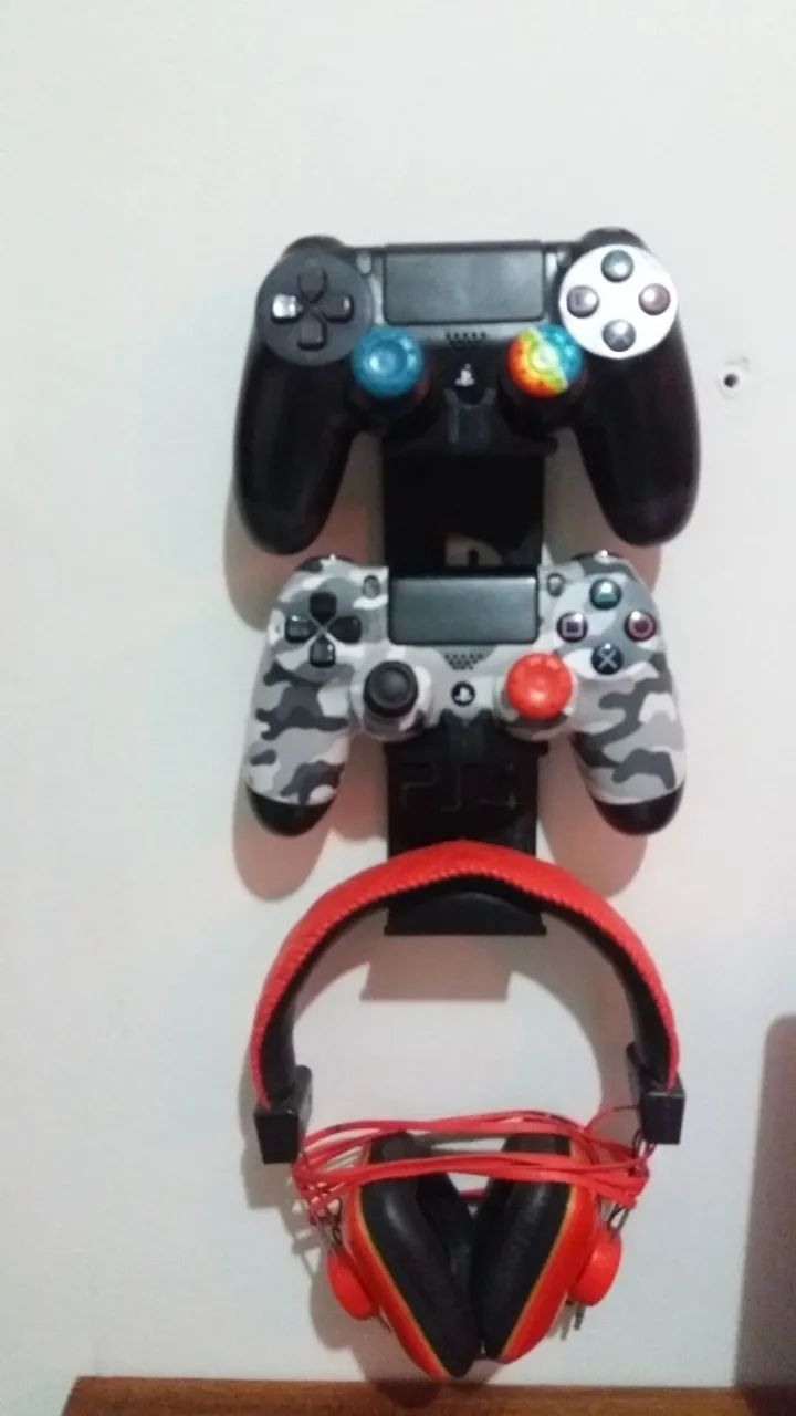 Suporte De Parede Para 2 Controles E 1 Headset De Xbox Ps3 Ps4 - Foto 2