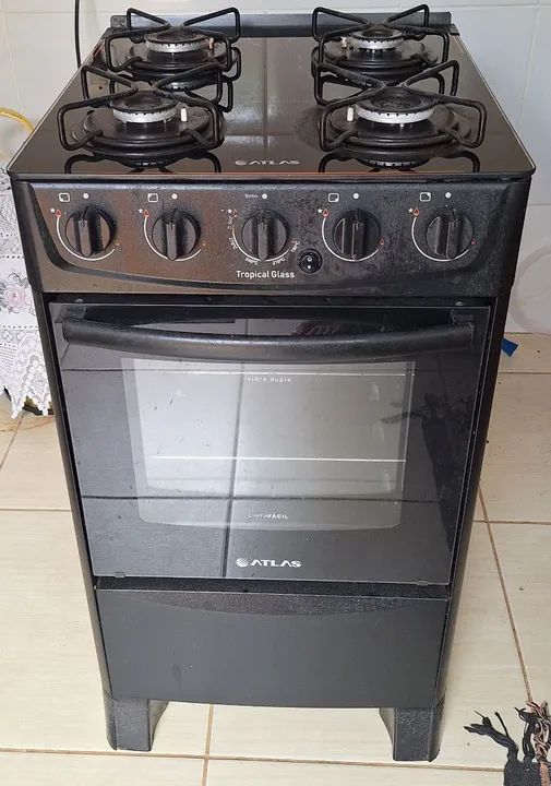 Fogão Atlas com mesa de vidro