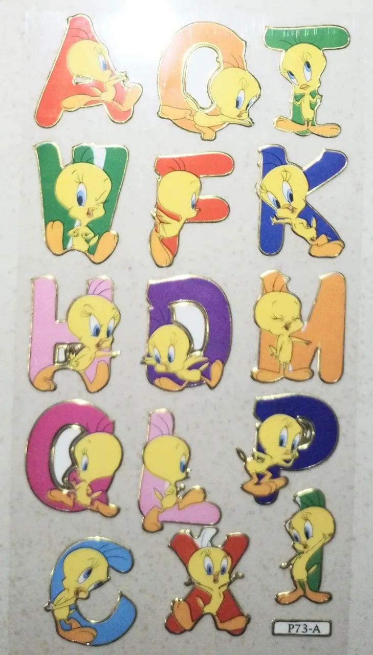 Cartela Adesiva Stickers Desenho Animado Antiga - Foto 3