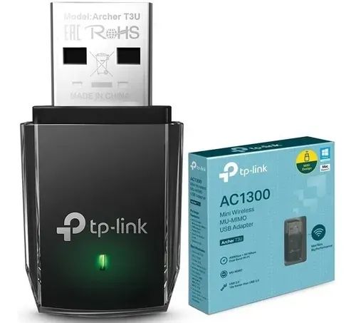 Adaptador Usb Wi-fi Tp-link Archer T3u Mini Ac1300 Dual Band 5ghz Loja Coimbra Computadore - Foto 3
