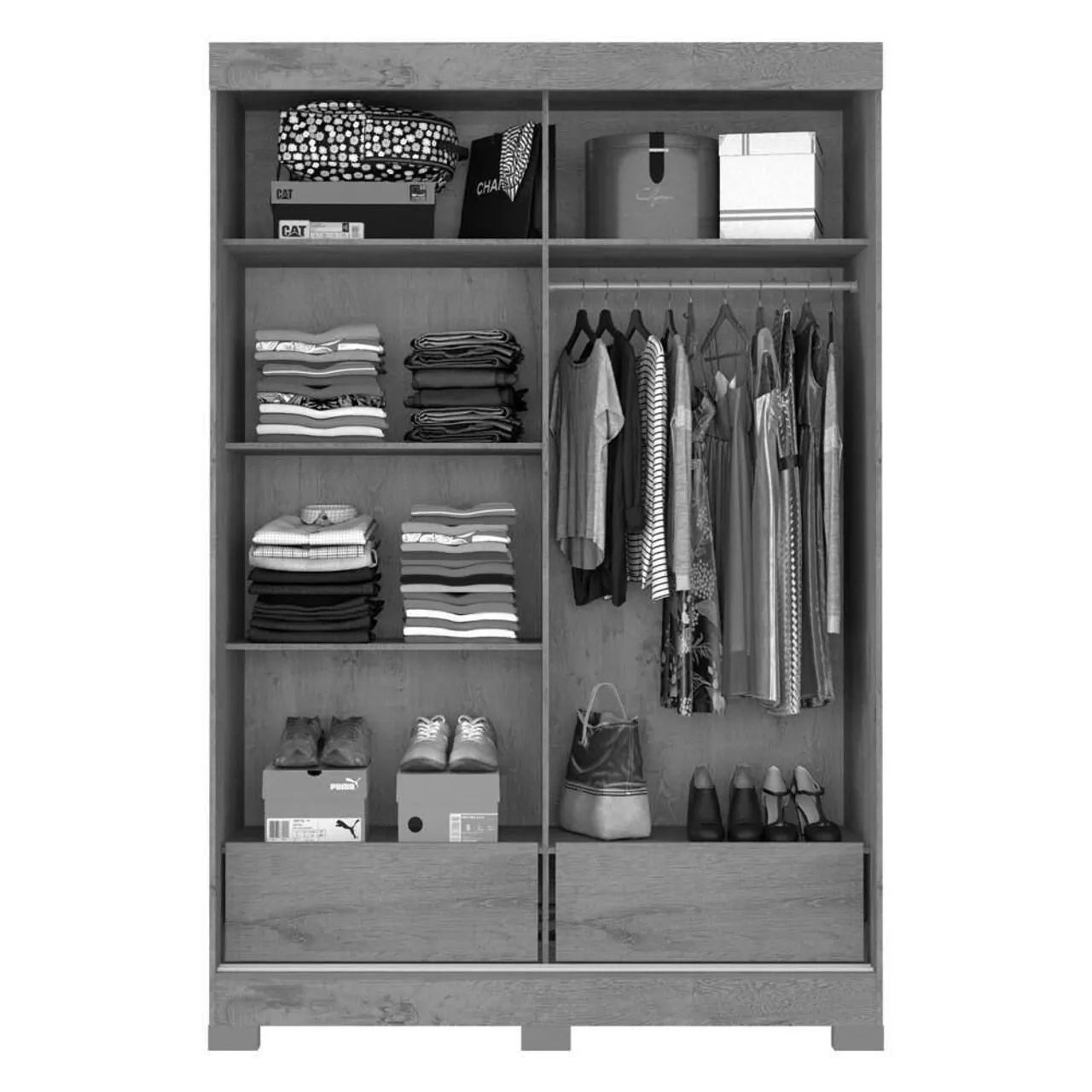 Guarda-roupa espaçoso com design moderno  - Foto 2