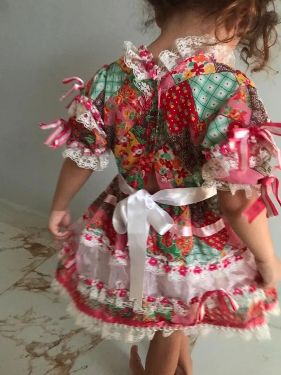 Vestido infantil junino 1 a 2 anos - Foto 2