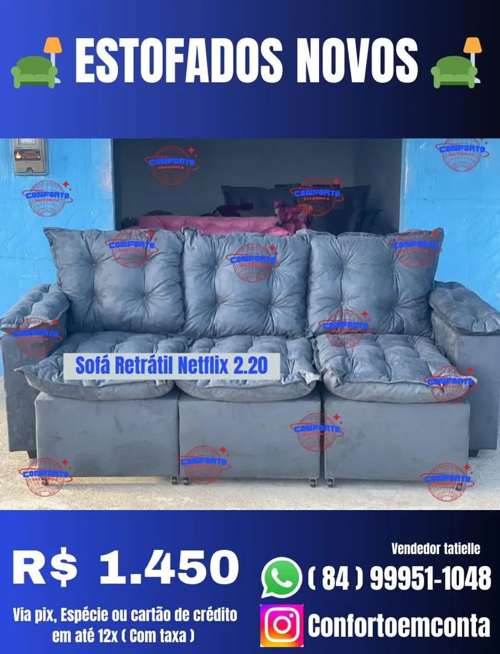 Sofá Retrátil Netflix 2.0 - Novo diretamente da fábrica  - Foto 3