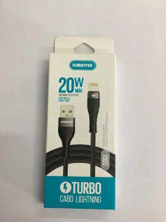 CABO TURBO LIGHTNING 20W KIMASTER 10x MAIS RESISTENTE - Foto 2