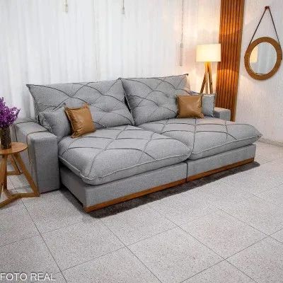 Sofá Retrátil Reclinável 2,90m Milla D33 e Molas Ensacadas rf54 - Foto 2