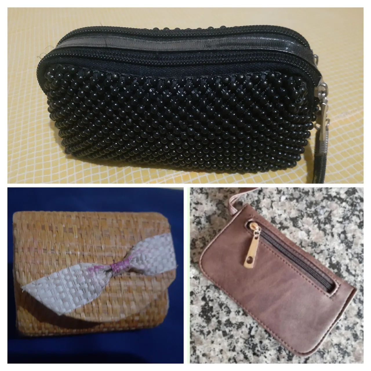 KIT 3 BOLSAS DE MÃO NOVAS.