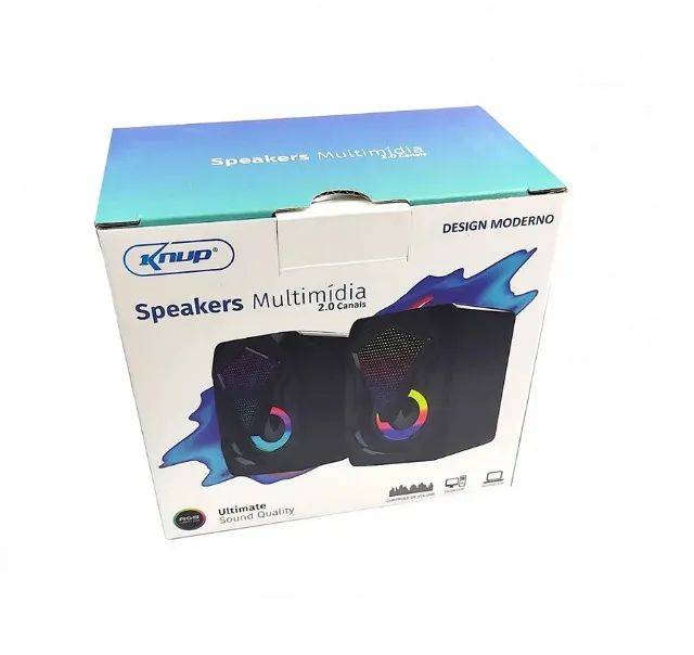 Caixa De Som Para Pc e Notebook 6w Knup - Foto 6