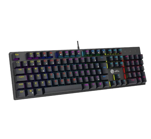 Teclado Mecânico Gamer Ninja Leap, Switch Blue, Rainbow, ABNT2-Loja Fs