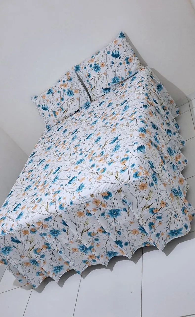 Colcha de Cama com Fronhas - 85% Algodão - Foto 5