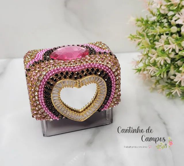 Carimbo Personalizado Coração Espelhado