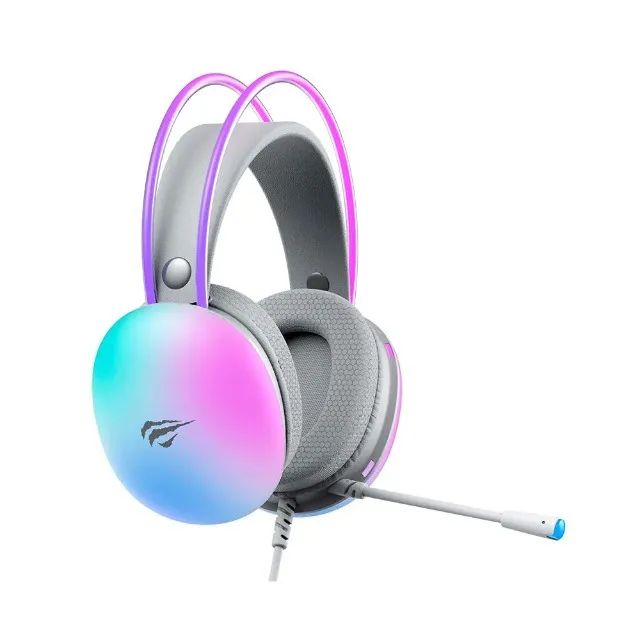 Headset Gamer Havit, RGB, com fio e microfone - H2037d - Foto 3