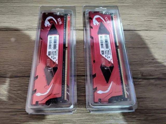 Memória DDR4 Pc 16gb Jazer Viper Red (8gb x2) 3200 Mhz CL18 NOVAS - Aceito Cartão / Pix