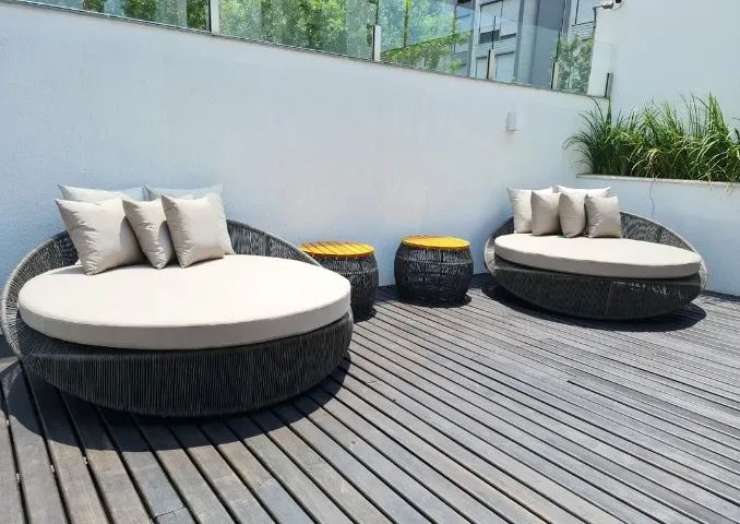 CHAISE DE CORDA NÁUTICA PARA VARANDA, PISCINA, JARDIM (UND)
