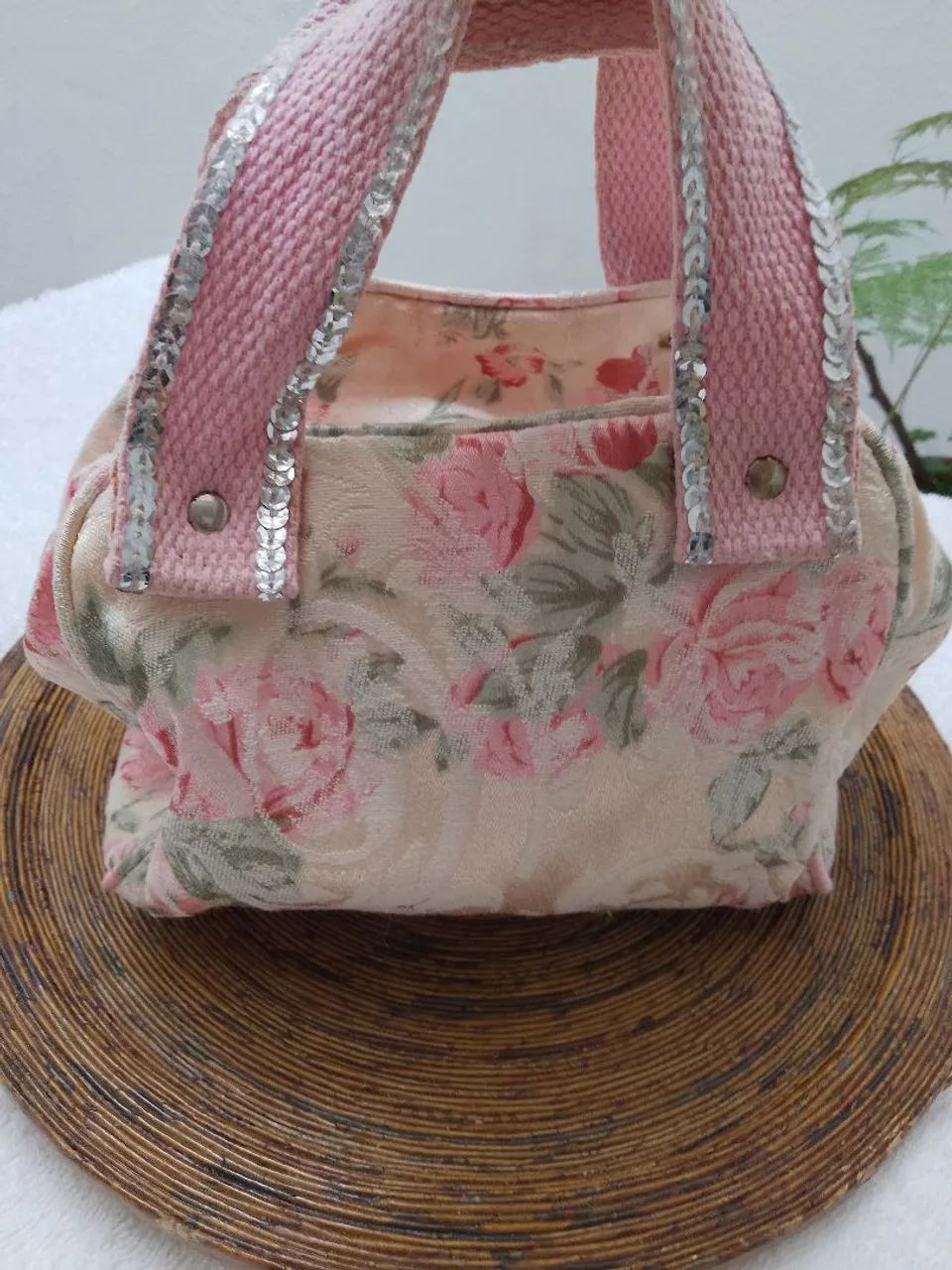 Bolsa de mão floral rosa Dona Doida!!! - Foto 5