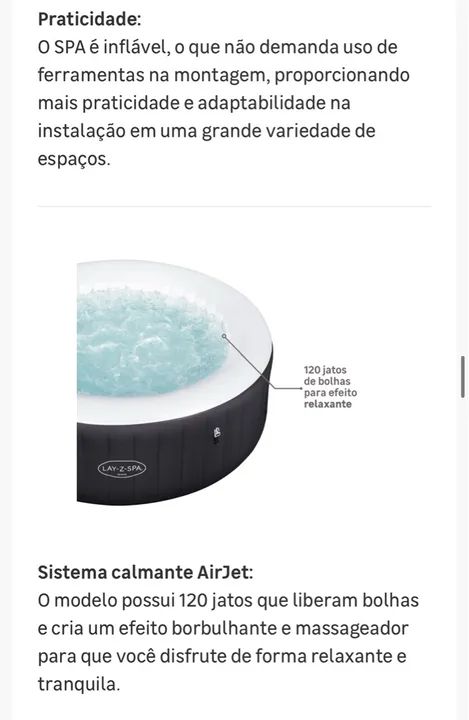 Jacuzzi Ofurô Lay Z Miami 220V  - Foto 6