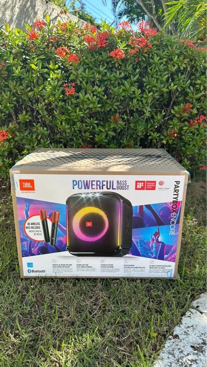  JBL PartyBox Encore + Microfones JBl (Lacrada) 